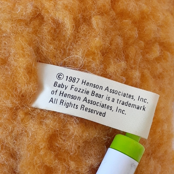 Vintage 1987 Baby Fozzie Bear Jim Henson Associates - Picture 2 of 10